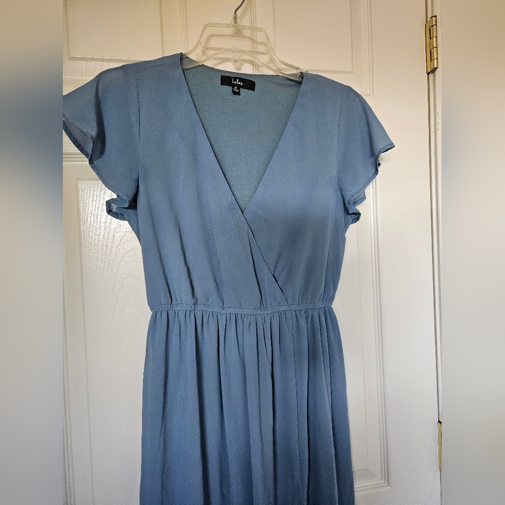 Lulu's Slate Blue Maxi Dress - Picture 5 of 5